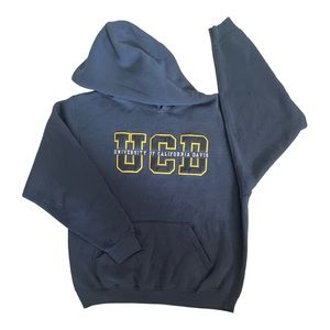 University of California Davis Sweatshirt Hoodie Size Medium Blue